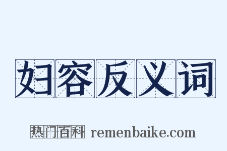 妇容反义词是什么意思的图片